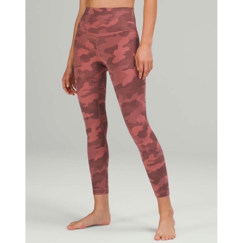 Lululemon Align High-Rise Pant 25"Heritage 365 Camo Brier Rose Multi, Size 2